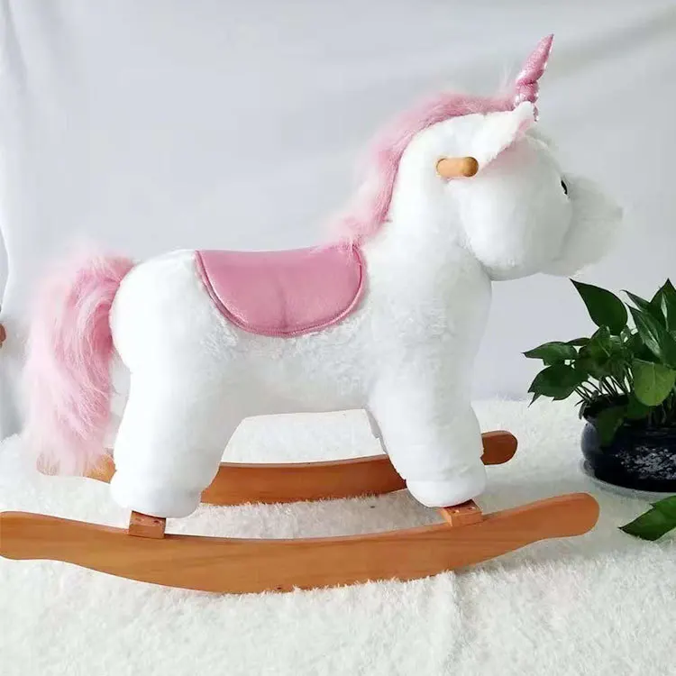 chrisha playful plush rocking horse