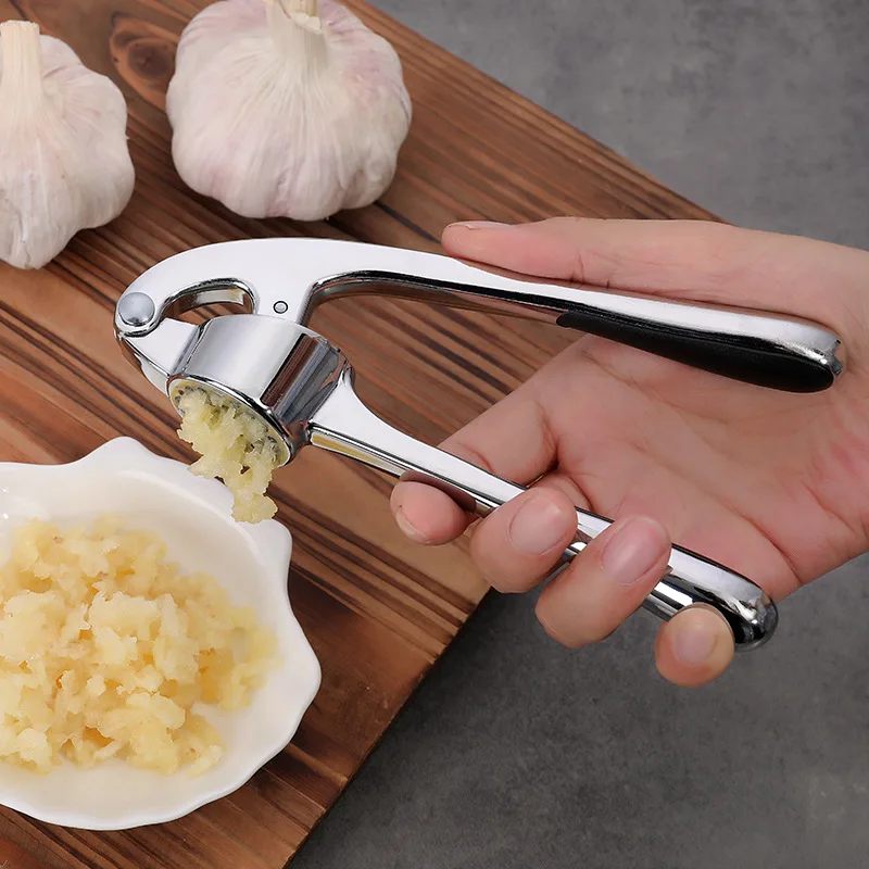 1Pc 2 in 1 Garlic Press Hand Crusher Ginger Squeezer Slicer Masher Kitchen Tool