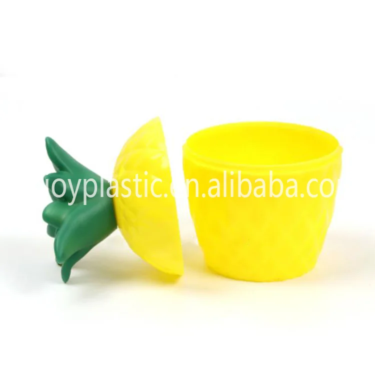 jojofuny 4Pcs Ananas Bicchieri di Plastica con Cannucce Spiaggia Tema del Partito Divertente Bere O Decorazione Tazze 