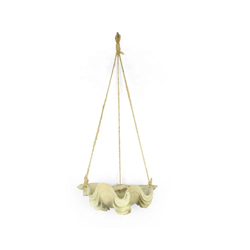 Handmade resin hanging coral shell white planter creative home wall decor for garden details