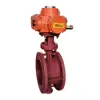 TUOERPU Flange End IP68 Explosion Proof Electric Actuator 24V triple butterfly Valve