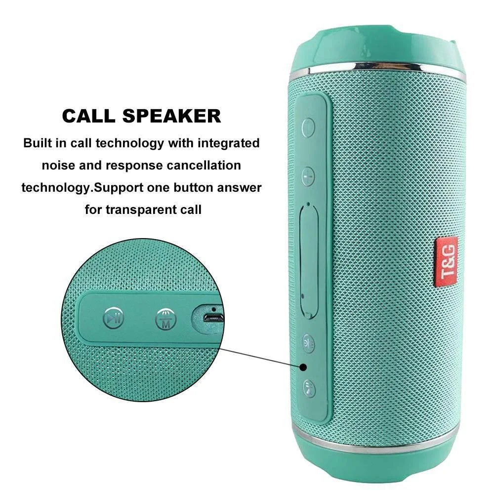 TG116 Portable Wireless Bluetooth Speaker Outdoor Waterproof Speaker Bass Subwoofer USB TF Card Handsfree Loudspeaker - ANKUX.COM