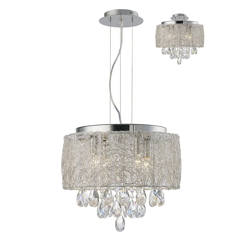 wholesale modern luxury hanging crystal chandelier pendant light for home