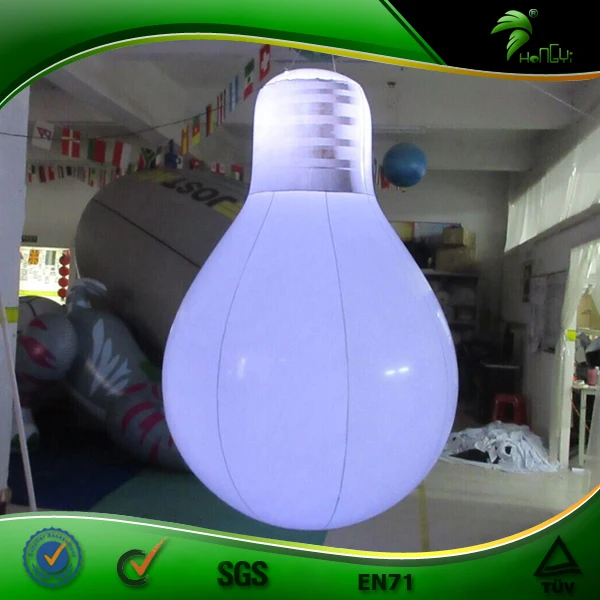 Indoor Hanging Style Giant Inflatable Light Bulb Pvc Advertising Inflatable Led Lamp Party