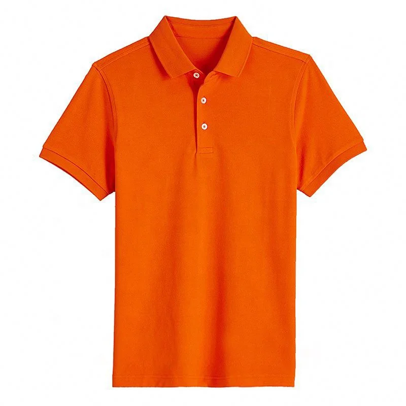 100 Cotton Short Sleeve 200gsm Us Orange Polo Shirts For Men Buy