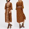 Latest Long Mexican Embroidered Frog Dress