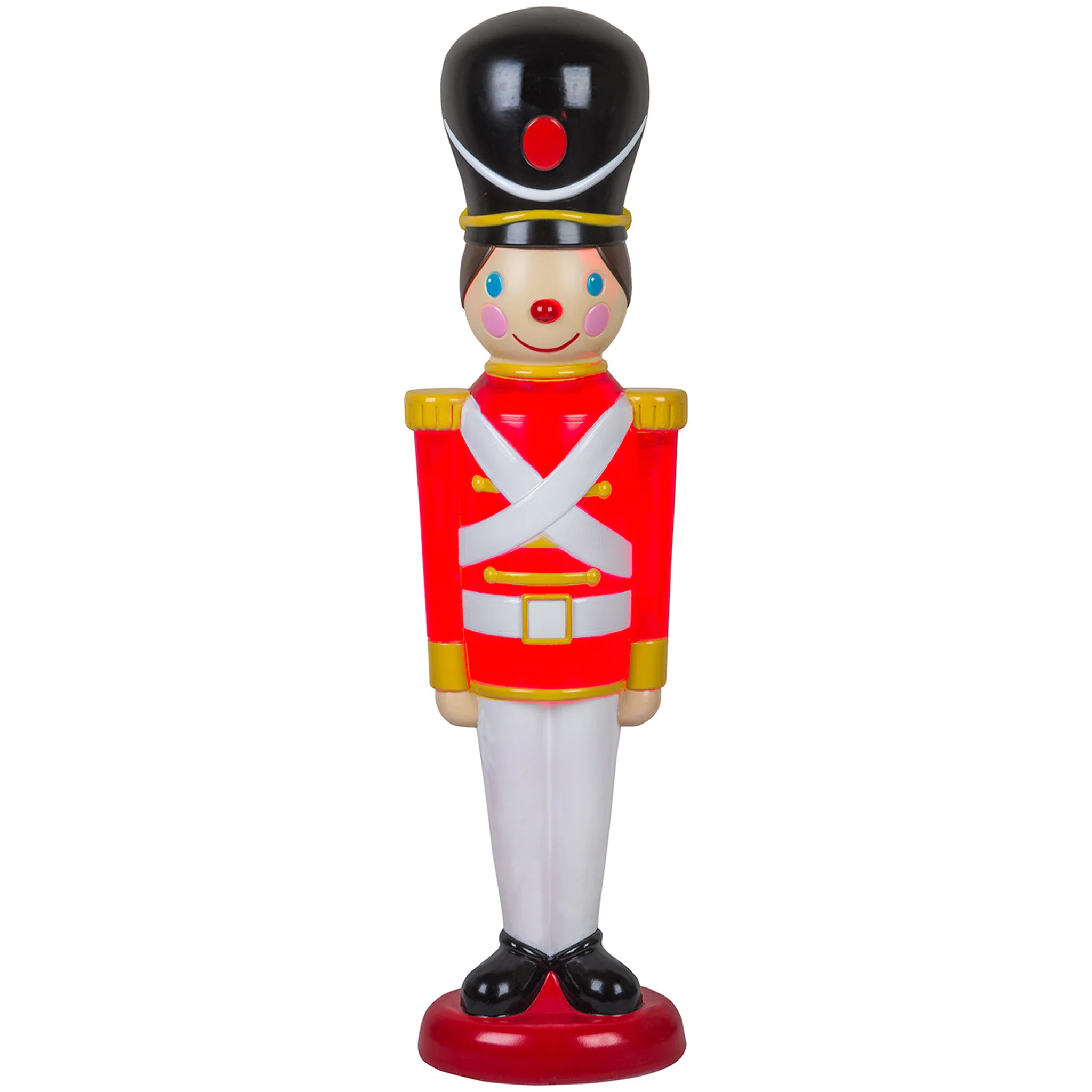 Vintage Nutcracker Soldier Blown Mold Plastic Red White Holiday Christmas  Union Products 