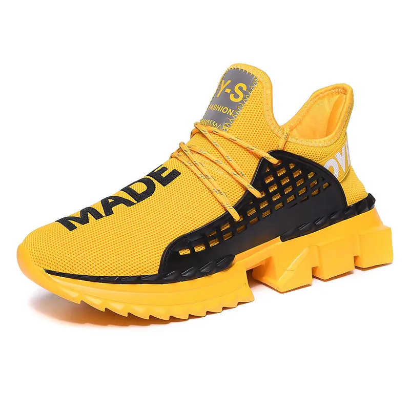 
2019 Street Flying Knit Upper Shoe For Men Fashion Sneakers Breathable Running Shoes Casual Sport Shoe 