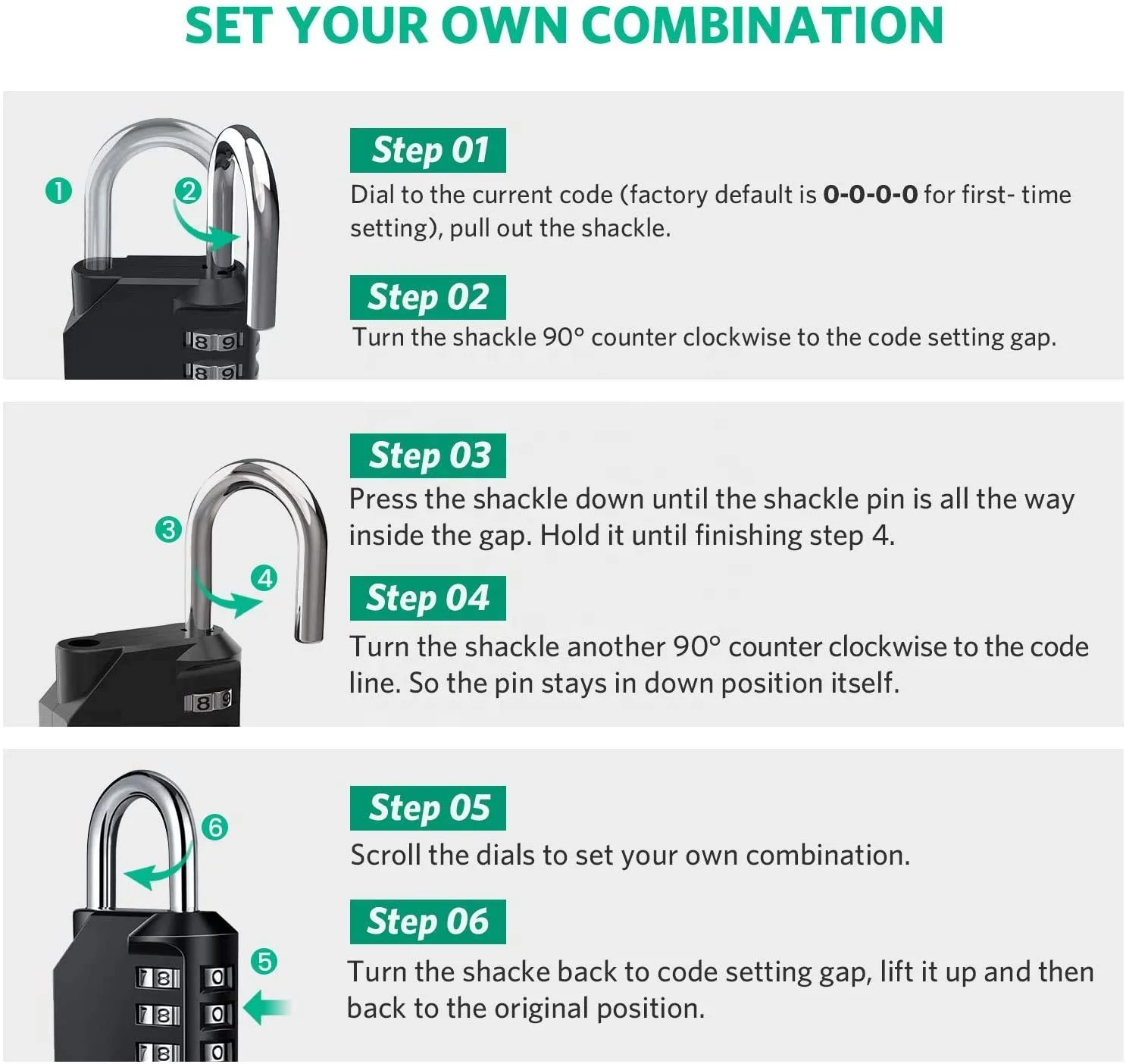 4 combination lock Clearance