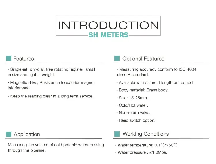 Mechanical single jet water meter