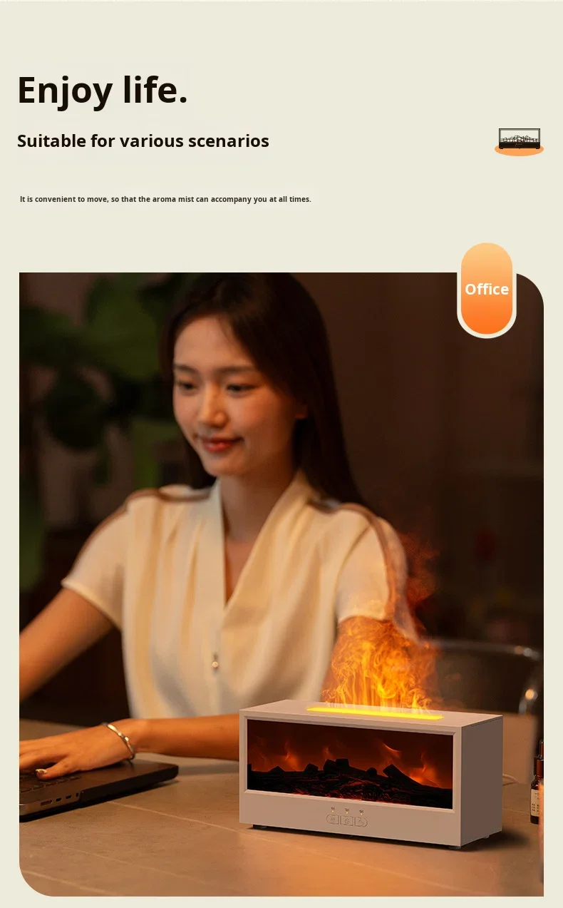 3D simulated fireplace aroma diffuser