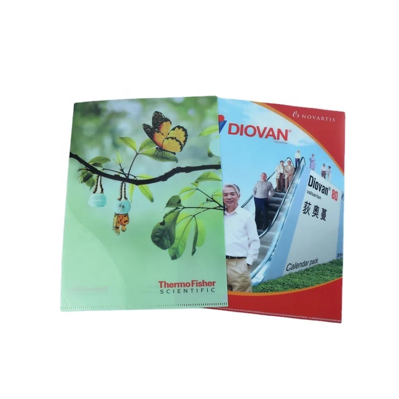 
Custom printing PP L shape file folder 