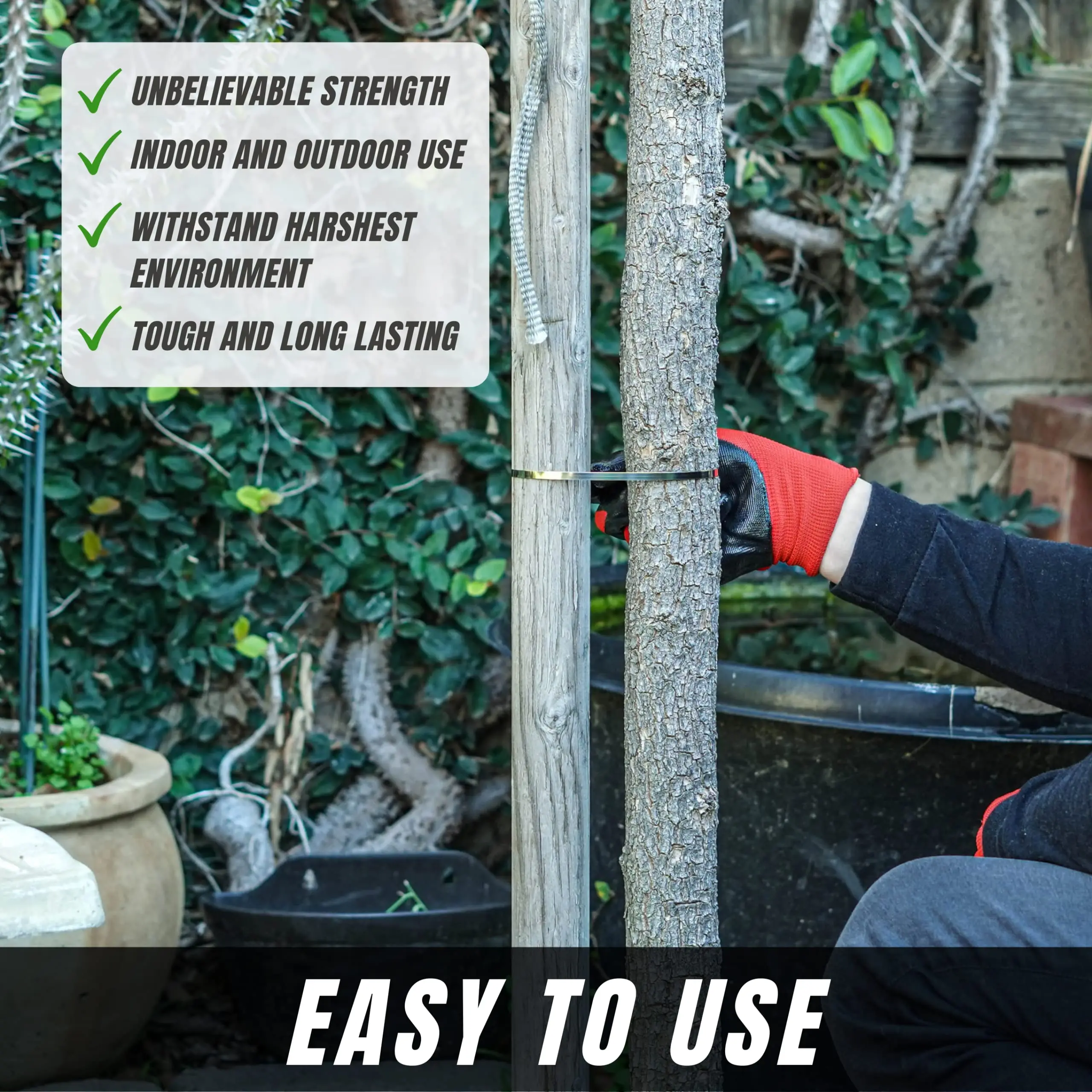 Stainless Steel Cable Zip Tie Ball Exhaust Wrap Coated Selflocking