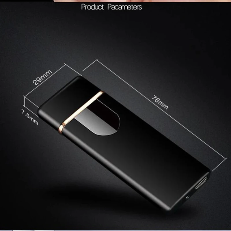 Newest Electric Rechargeable USB Metal Charging Lighter Smart Fingerprint Sensor for Cigarette Smokers