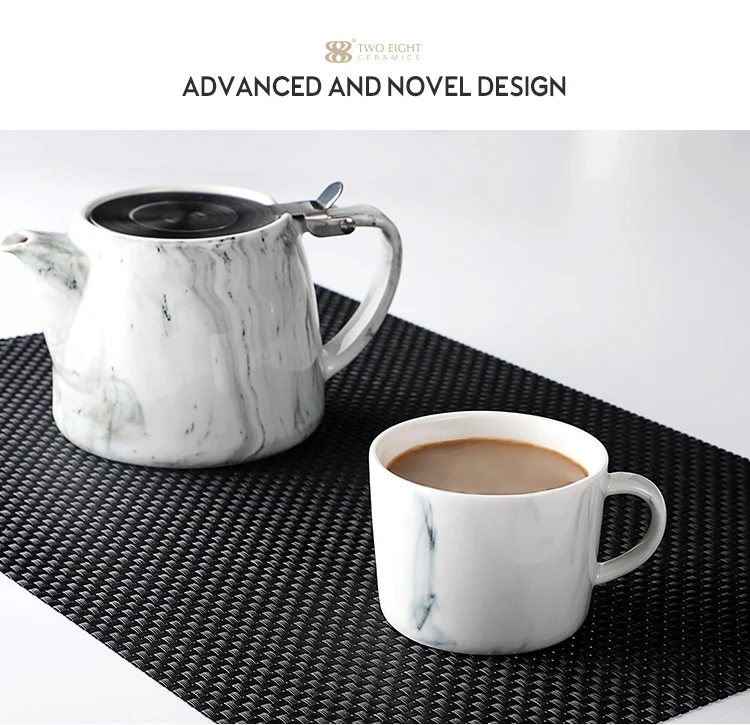 product-Two Eight-Restaurant Hotel Porcelain Coffee Cup With Saucer, Amazon Hote Sale Marble Ceramic