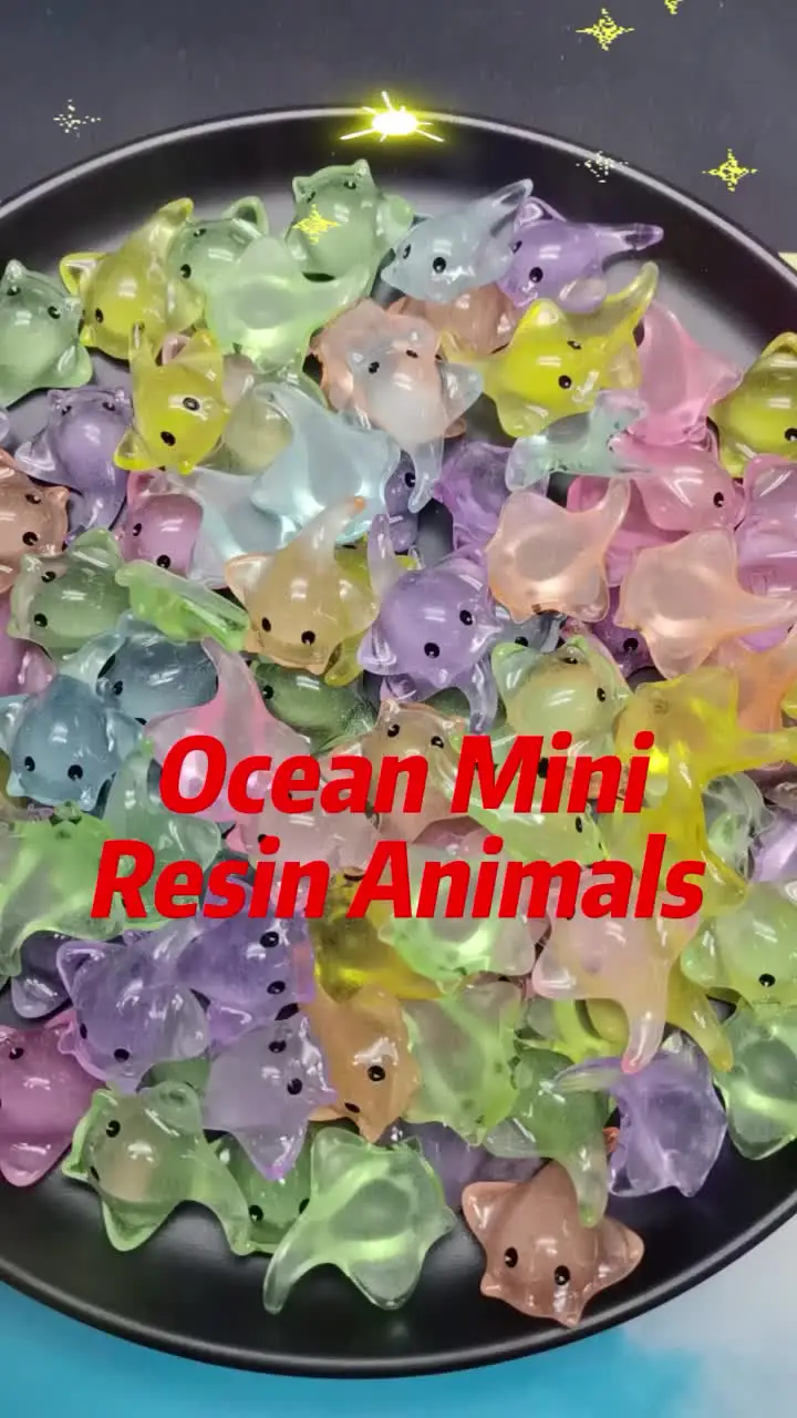 Colorful Luminous Manta Ray Decoration - Resin Glow in Dark
