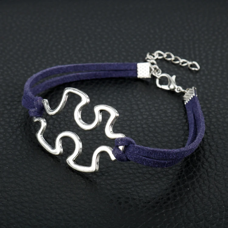 1 L/'Autisme Sensibilisation et Soutien Bracelet-Puzzle Piece Sensibilisation Bracelet