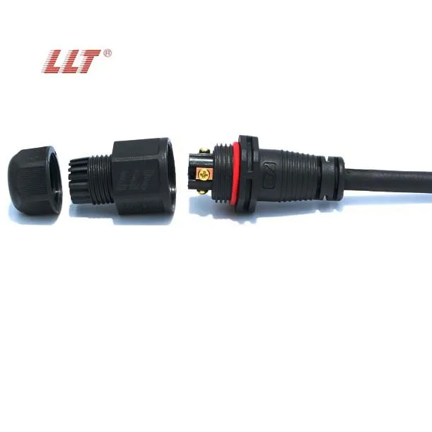 Ip67 Waterproof Panel Connector 2 Pin 3 Pin Electrical Terminal Wire