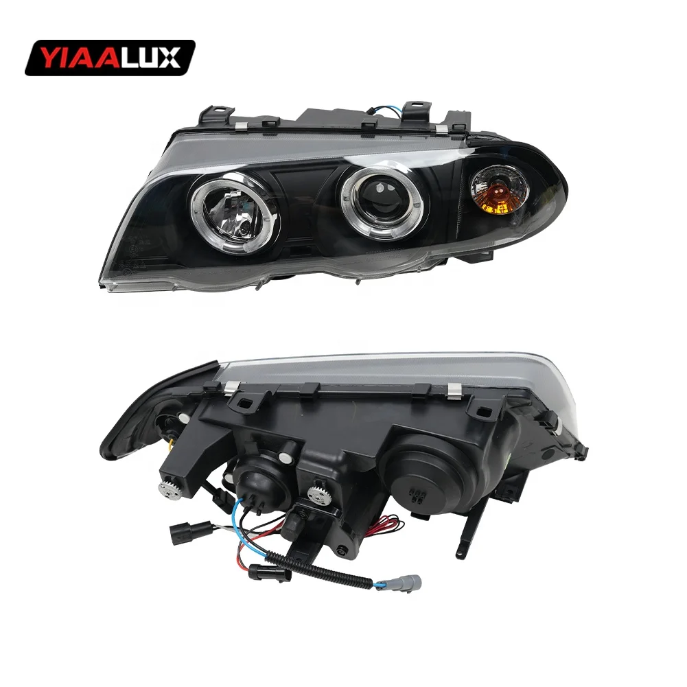 product car accessories for bmw 3 series e46 1998 2001 halogen headlights modified daytime running front lamps plug and play-14
