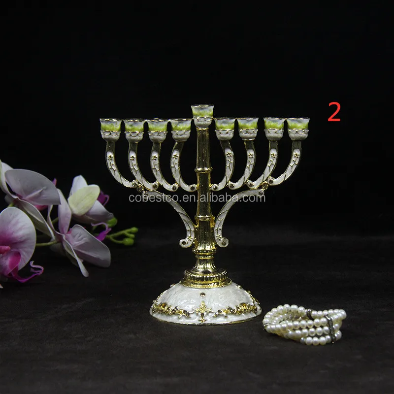 Jewish Candle Holder Jerusalem Brass Seven Brass Judaica Menorah Buy