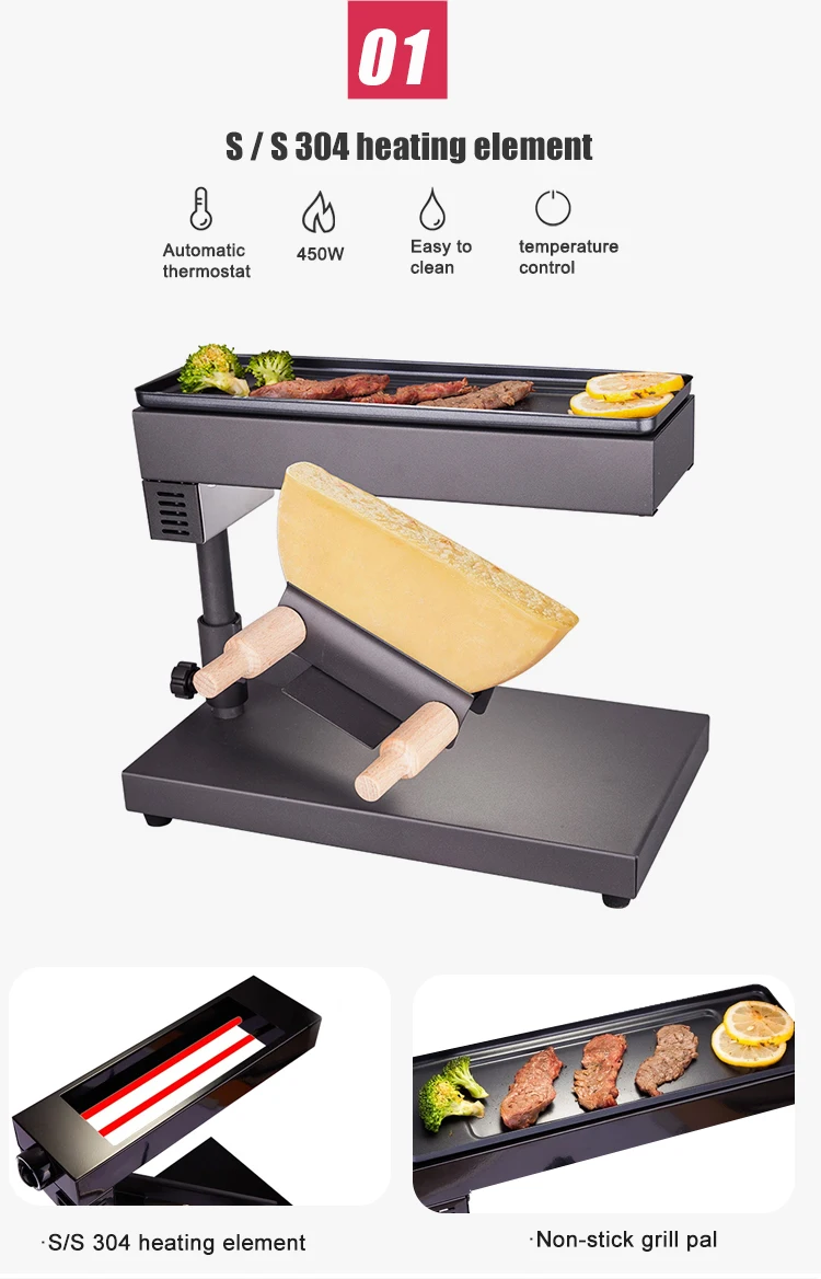 Mozzarella Cheese Electric Appareil Raclette 12 Fromage Grill Raclette