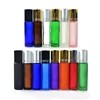 China made free sample 1ml 5ml 10ml amber roll on glass bottle roller