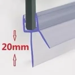product clear pvc water seals strip for shower screen shower room seal strip flexible extrusion glass door bottom sealing-8