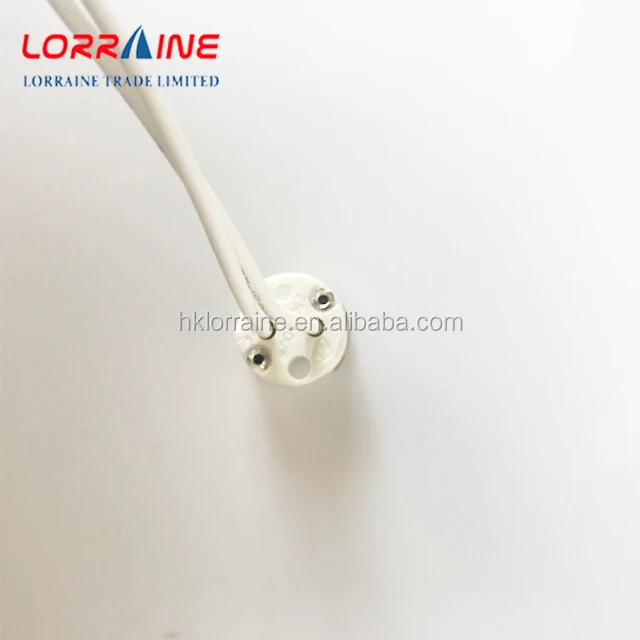 Wholesale   Halogen Light lamp holder MR16 Holder Ceramic Lamp Base GU5.3 GU4 Socket LED CFL  with Wire Connector