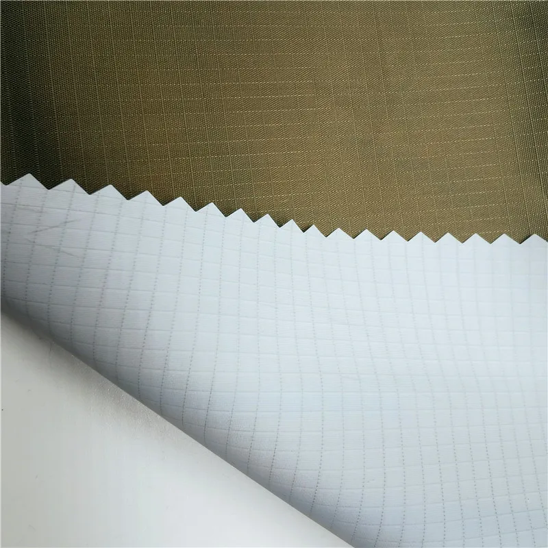 Ripstop Rainwear Taffeta 100polyester Pu Milky Coated Waterproof Fabric For Rainwear Buy