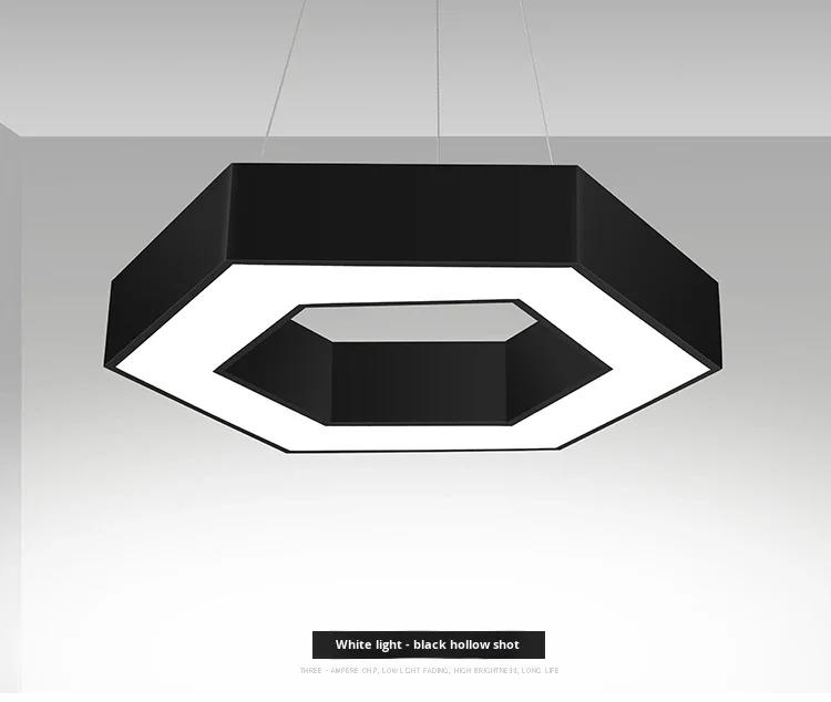 product hexagonal iron pendant light led creative honeycomb shape lamp billiard hall internet cafe gym lounge ambient light high-6