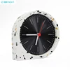 Custom fashion handcraft desk top terrazzo stone crafts clock
