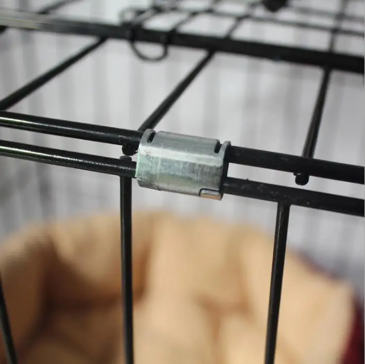 Metal Foldable Large Dog Cage Collapsible Pet Cage Kennel Mesh Dog Cage