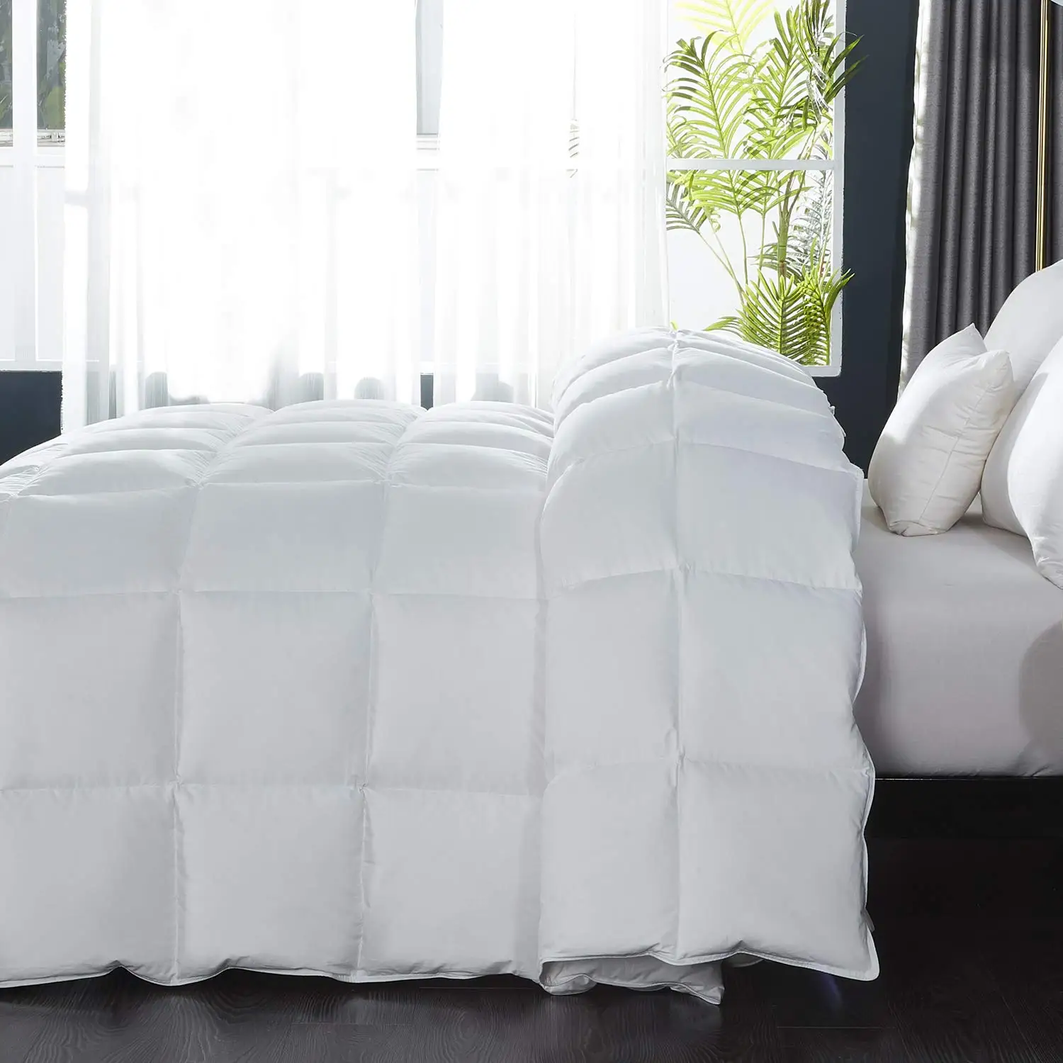 Duvet,Hotel Quilt,Quilted Quilt,Microfiber Queen Comforter,White Four