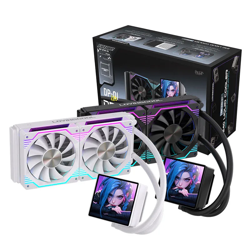 Lovingcool ARGB 240mm Liquid CPU Cooler, Integrated Water Cooling