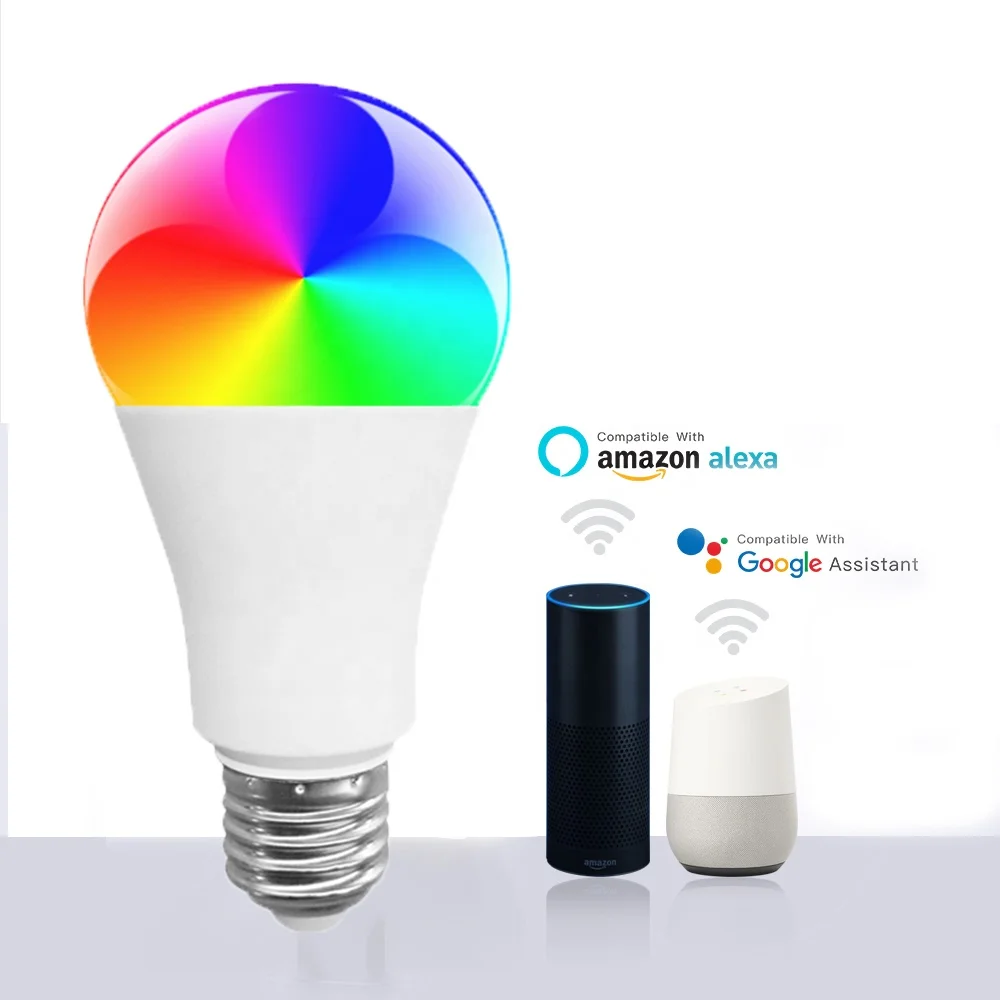 Free Logo Amazon Supplier Smart Light Bulb Wifi Smart Home Led Controller Rgb Led Christmas Light Bulb