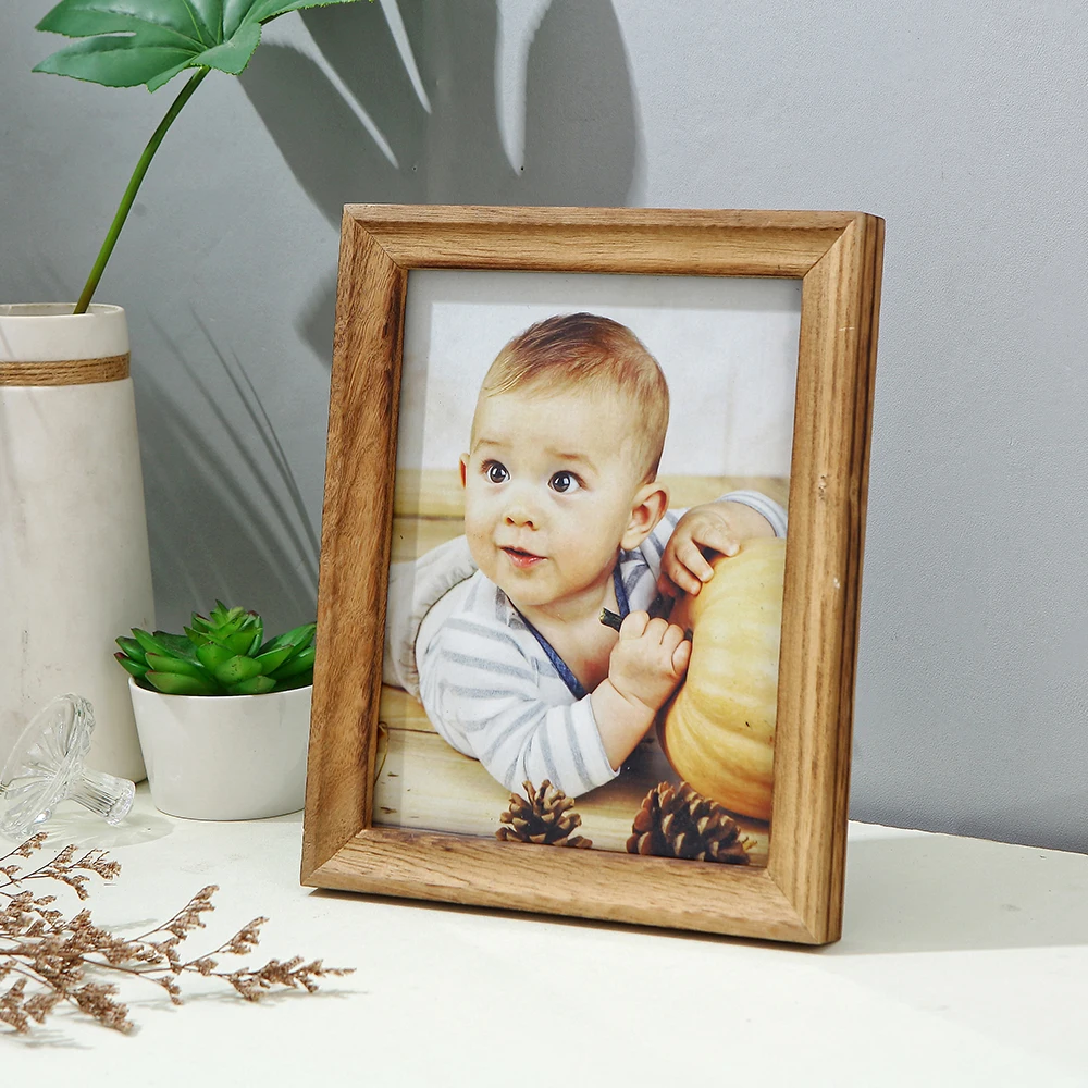 Wholesale 6x8 8x8 8x10 Tabletop and wall hanging Decoration Wooden Photo Picture Frame