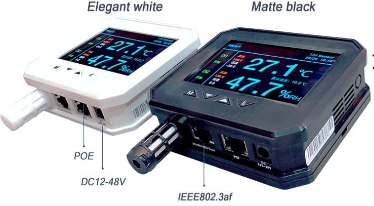 Ether Network Temperature And Humidity Sensor With Lcd Display Modbus ...