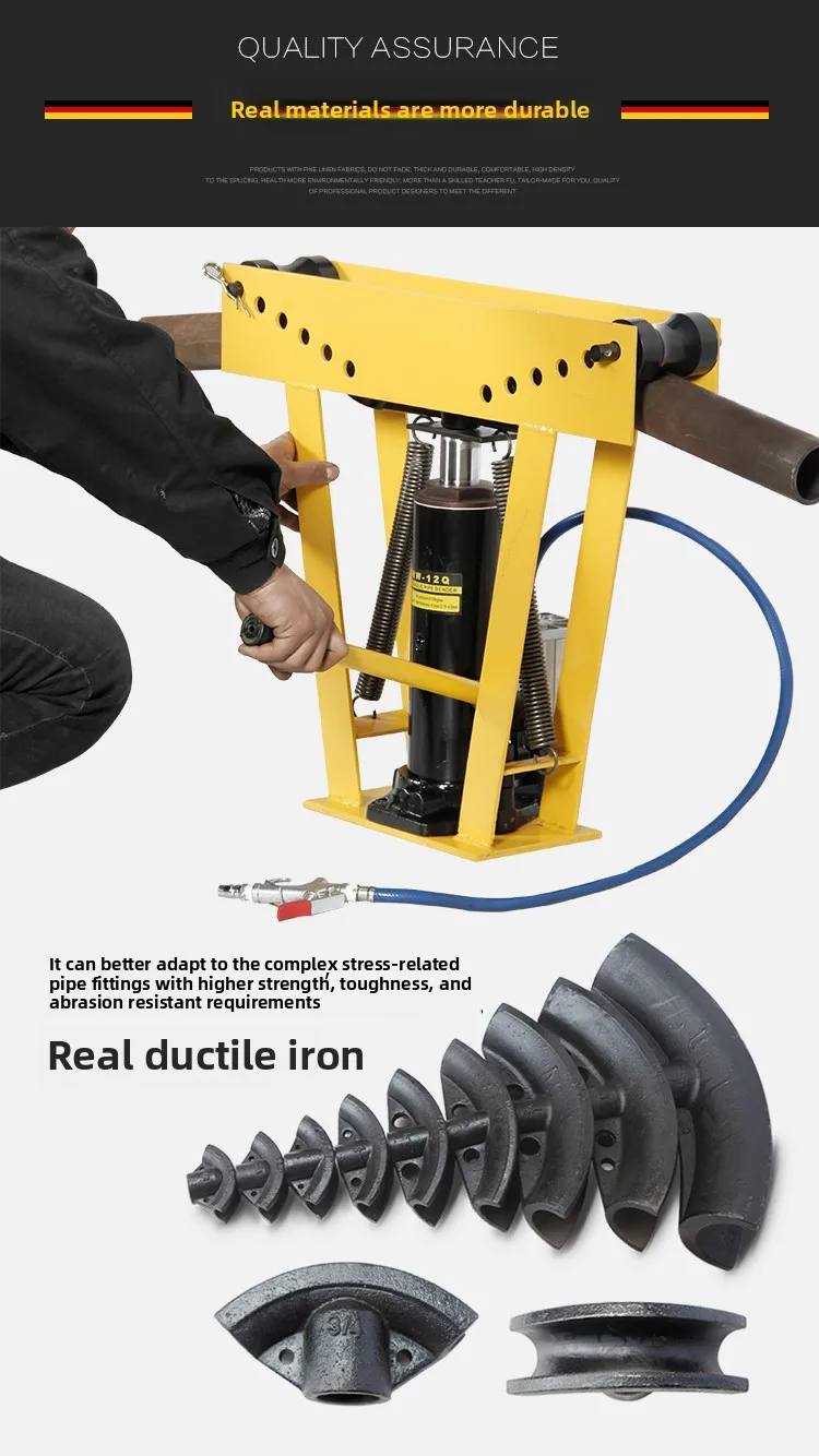 2-inch Manual Hydraulic Pipe Bender - Durable & Versatile