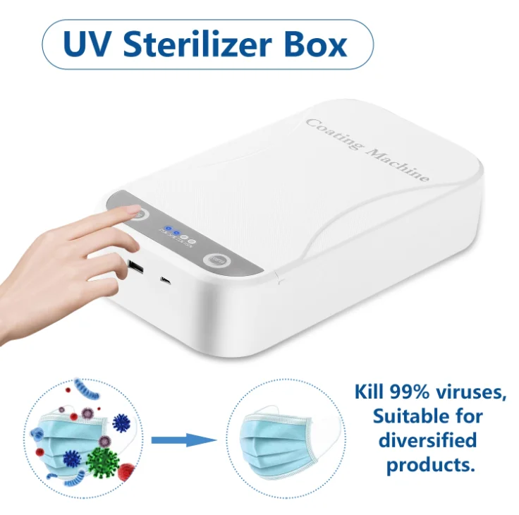 99% face mask mobile phone portable disinfection light uv sanitizer sterilizer box with wireless charger - ANKUX.COM