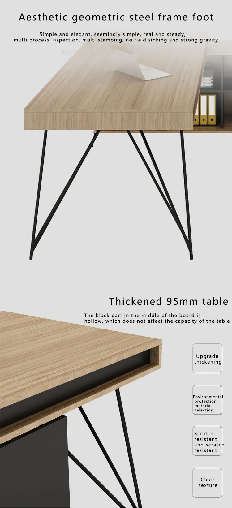 Simple Office Table Office Furniture Executive Table Wholesale Wooden