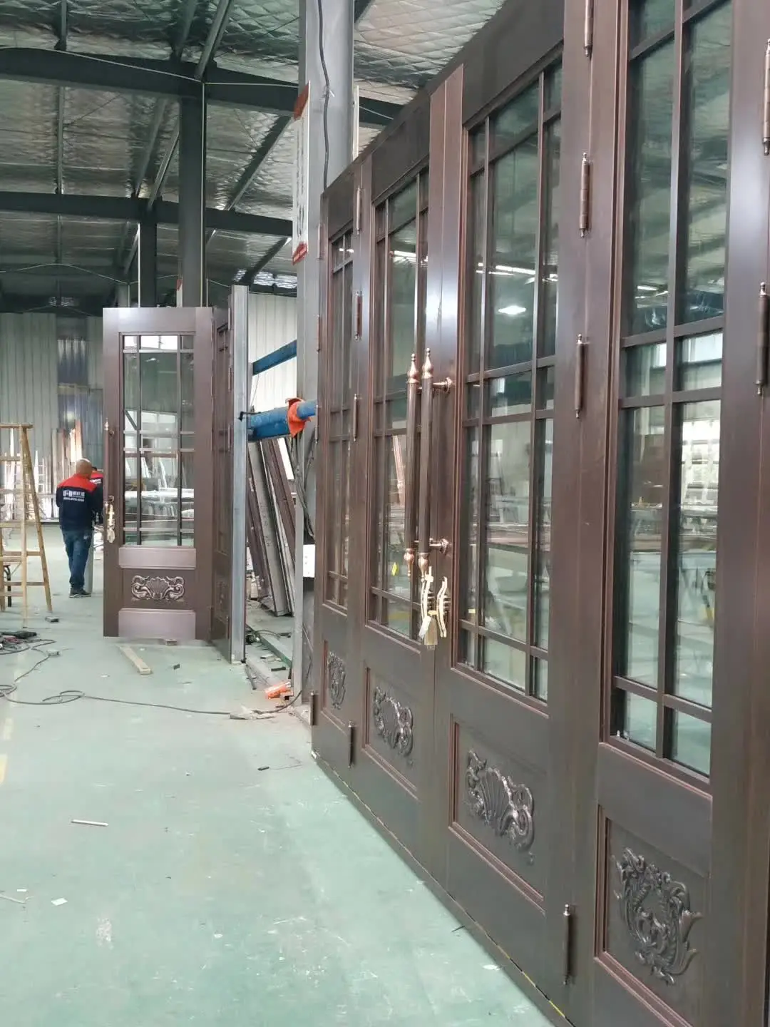 De Metal De Puerta De Vidrio De 4 Hojas De Exterior,Puertas De Entrada