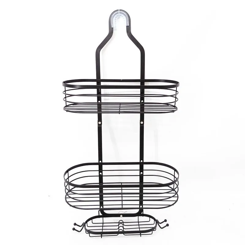 3 Tier Stainless Steel Bathroom Shower Shelf Hanging Storage Rack Over Showerhead Shower Caddy