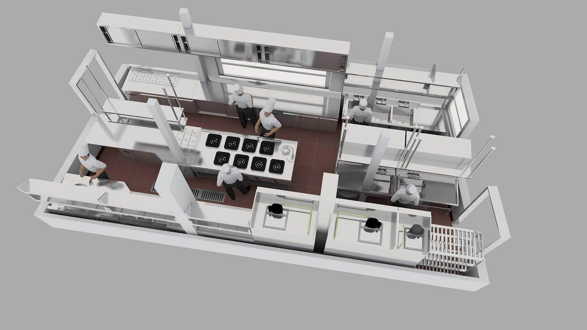 Indian Restaurant 3d Rendering And Vr Design For Commercial Kitchen