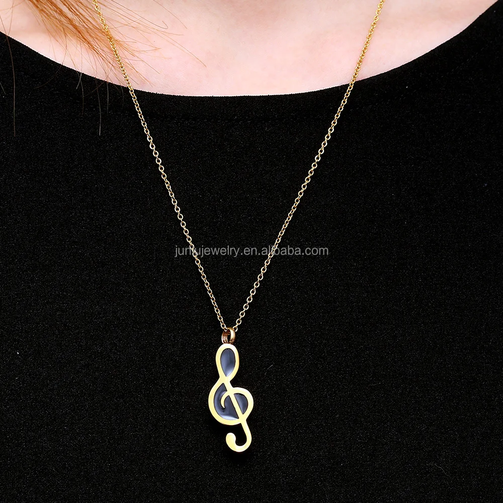 High Quality Music Note Symbol Top Screw Opening Cremation Urn Pendant
