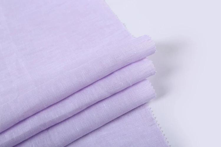 Various Color Ready Made Plain Style 14s*14s 150gsm Soft Bulk Custom Linen Fabric For Shirt