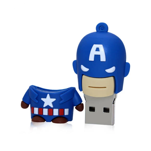 Wholesale USB Cartoon 3.0 Batman Spiderman Captain America USB Flash Drive 8GB 16GB 32GB Pendrive - ANKUX.COM
