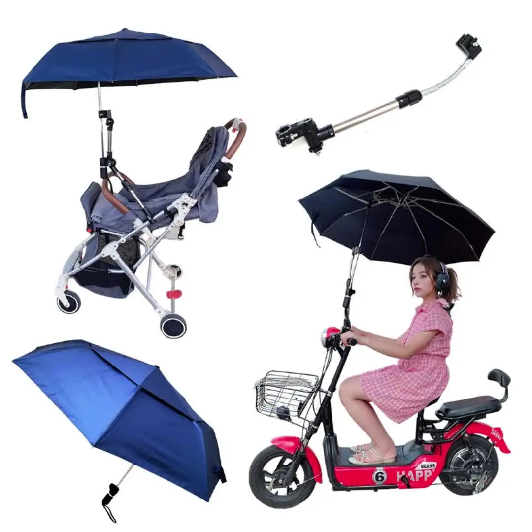 Windproof Waterproof Lightweight Compact Manual Bike Umbrella