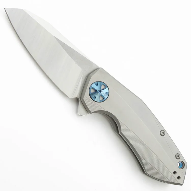 Wholesale Folding Knife D2 Blade Tc4 Titanium Alloy Handle Camping Edc