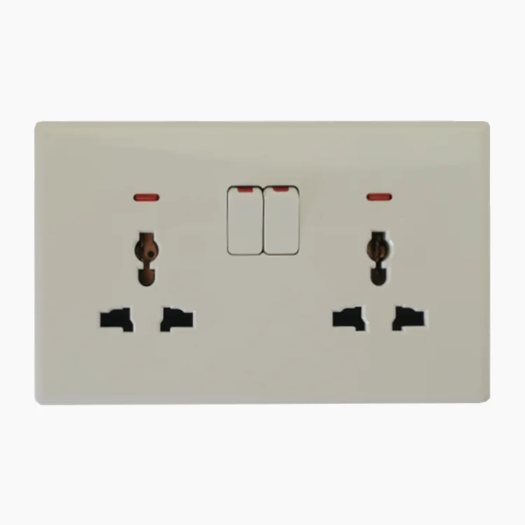 Factory Direct British Wall Mounted Electrical Switch Socket PC Panel White Wall Switches 13A UK Power Socket Outlet