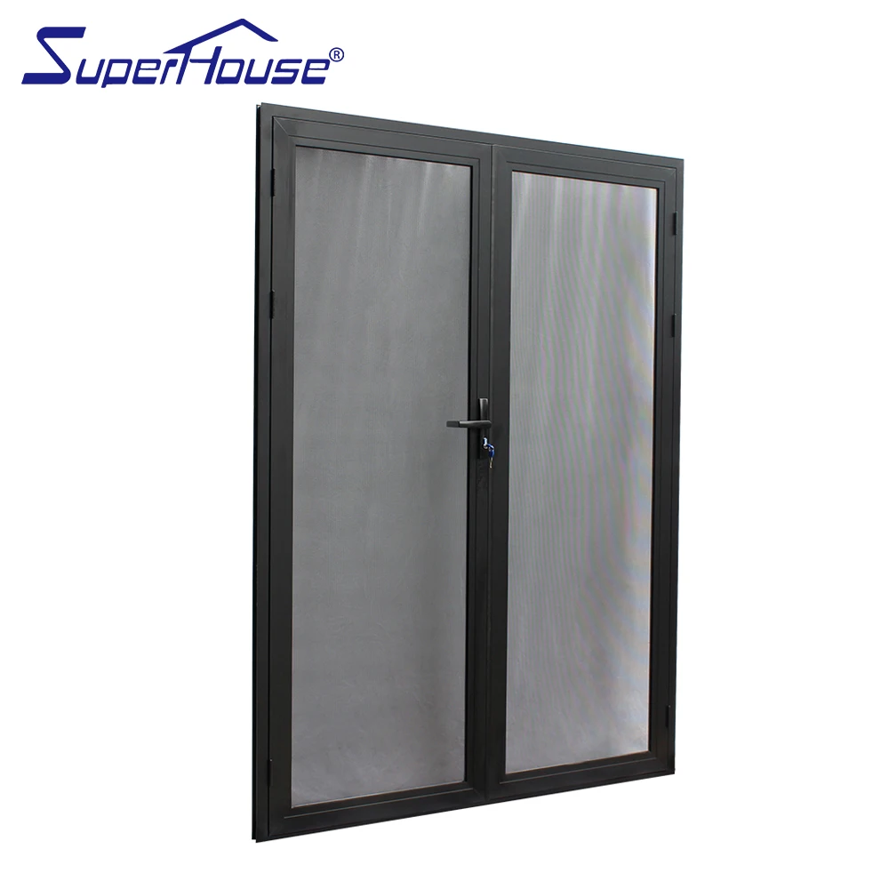 Factory direct sale hinge door stainless steel security mesh two panels french door